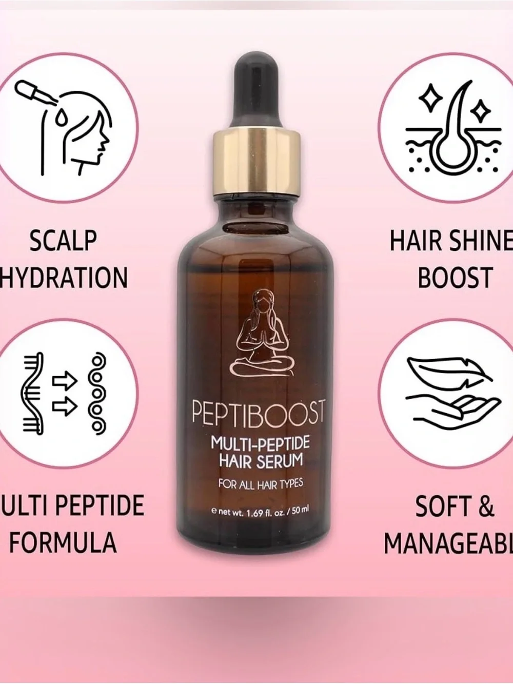 Multi-Peptide Hair Serum — Pink